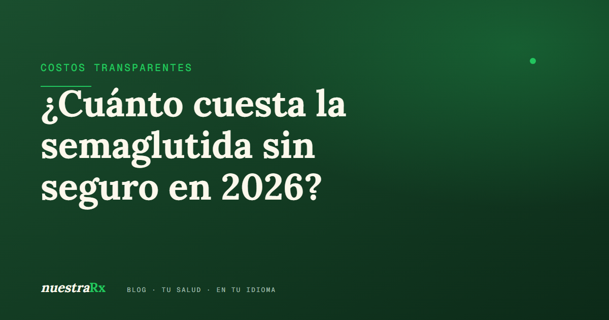 Precio de semaglutida sin seguro en 2026: comparación honesta
